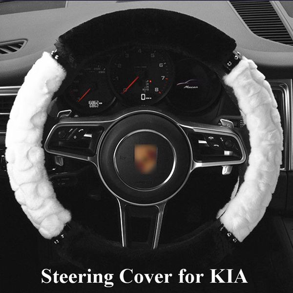 

Car Steering Wheel Cover for kia ceed/rio k2/rio 3/chiaro/rio 2017/sportage 3 All Model Steering Covers 38cm Plush