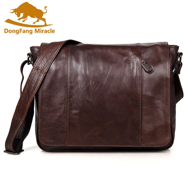 

new arrival genuine leather men bags men messenger bag vintage layer leather shoulder bag men's crossbody