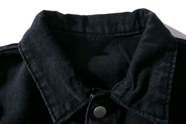 

2019 new designer jacket men's hoodie loose fashion trend jacket handsome denim men's jacket a24, Black;brown