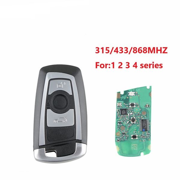 

3 buttons smart remote key keyless for cas4 315/433/868mhz fem / bdc cas4 cas4+ 2011-2017 car keys