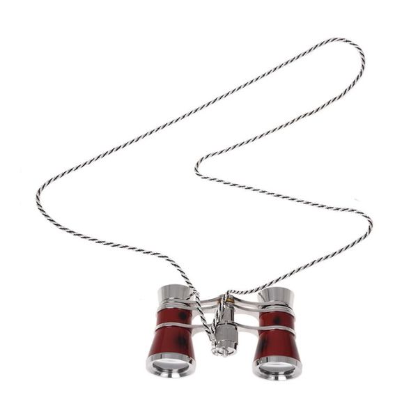 

exquisite theater/opera 3x25 glasses coated red + silver binocular telescope