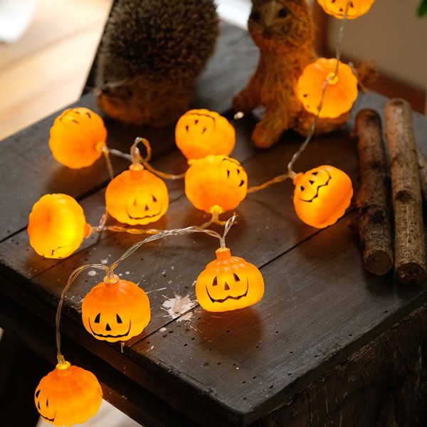 

led lantern halloween holiday lights string manual diy pumpkin light string battery ins style decorative light