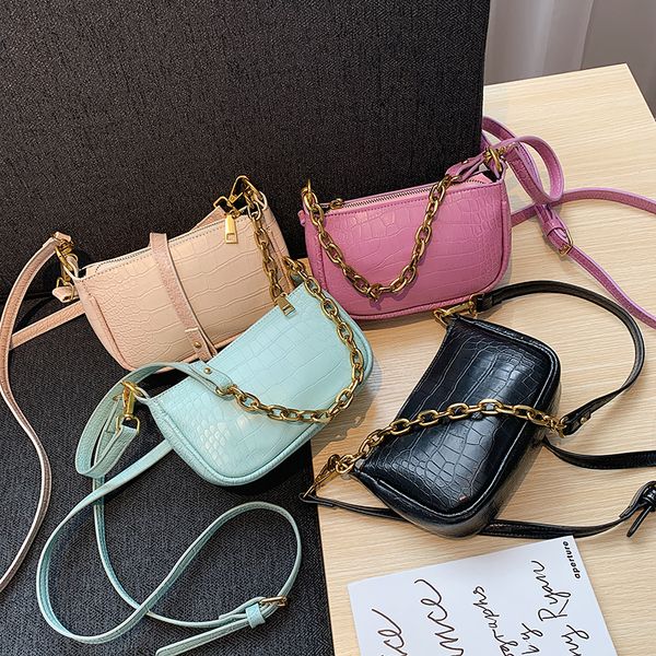 

bags for women 2020 fashion crocodile chain women's shoulder bag messenger bag crossbody bags for women sac a main femme t200409