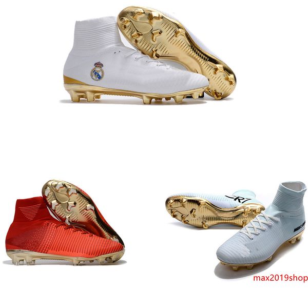 

original new mercurial superfly v fg cr7 ronaldo soccer cleats high ankle neymar jr soccer shoes magista obra hypervenom football boots