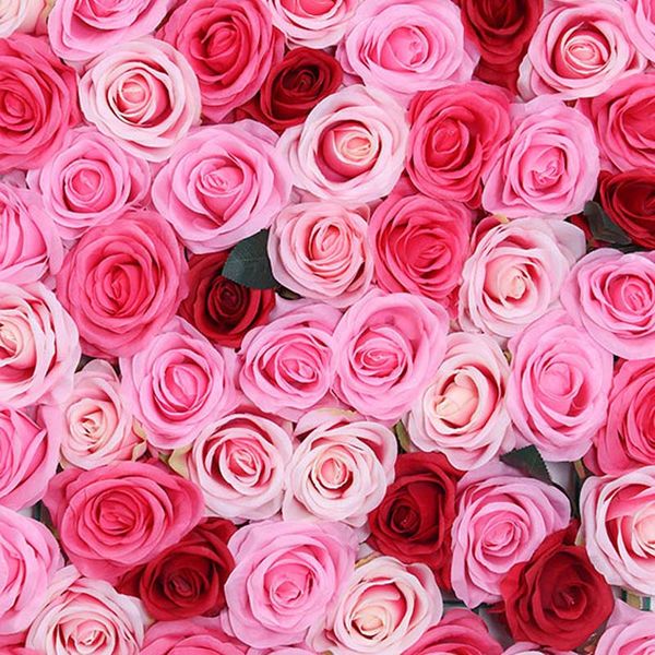 

50 pcs fake artificial silk rose heads flower buds diy bouquet home wedding craft decor supplies fo sale