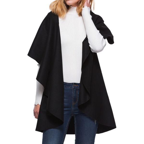 

2019 new clothes women autumn coat fashion batwing sleeve turn-down collar coat windbreaker trench corta vento feminina, Tan;black