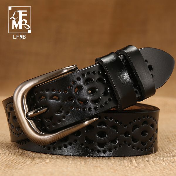 

lfmb]belts for women leather belt female women genuine leather strap straps dress belt cowskin lady, Black;brown
