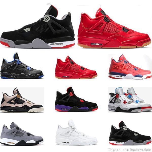 

basketball shoes 4s nero fiba what the cool grey bred silt red pure money wings 4 mens sports sneakers traienrs size 7-13
