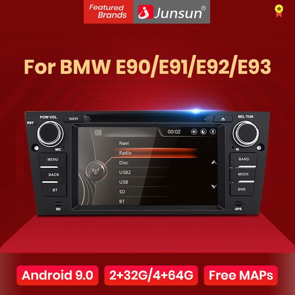 

junsun 2 din car radio car dvd player for 3 series e90 e91 e92 e93 android 9.0 gps navigation 4+64gb optional