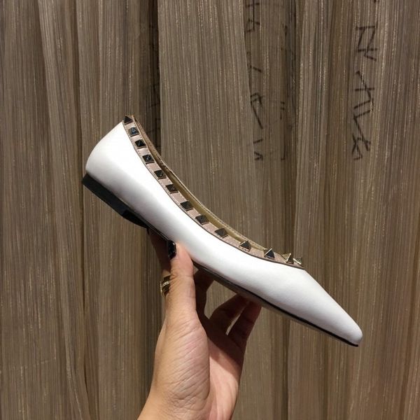 

2020 high heels spikes designer women shoes fashion leather pointed toes pumps dress shoe rx20020305, Red;white