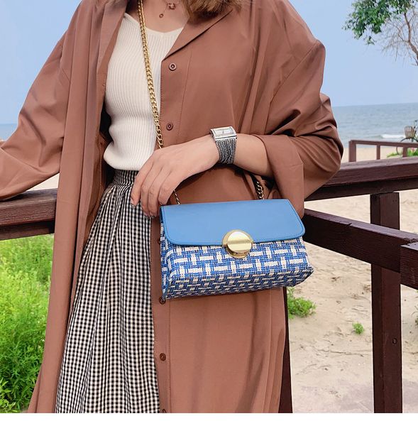

jiulin purse clutch-bag flap chain-strap messenger-bag leather handbags bee-buckle designer