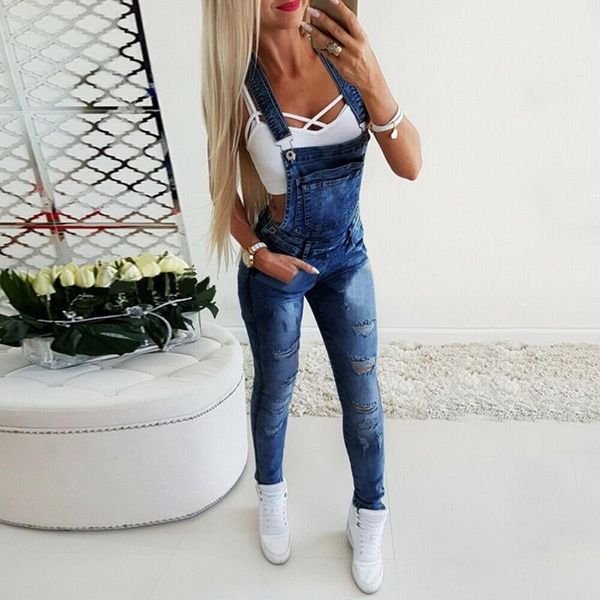 

fashion women ladies baggy denim jeans bib full length overall solid loose causal jumpsuit pants summer hot, Black;white