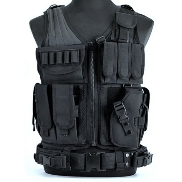 

outdoor adventure equipment camouflage tactical vest amphibious field cs multi-functional vests waterproof /60, Gray;blue