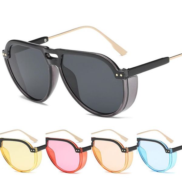 

fashion women personality candy sunglasses oversize frame sun glasses goggles anti-uv spectacles eyeglasses sun glasses a, White;black