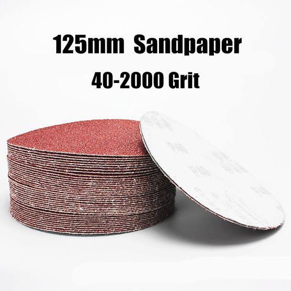 

20pcs 125mm sander disc sanding polishing paper sandpaper disc #20 - #2000 abrasive tools for sander grits