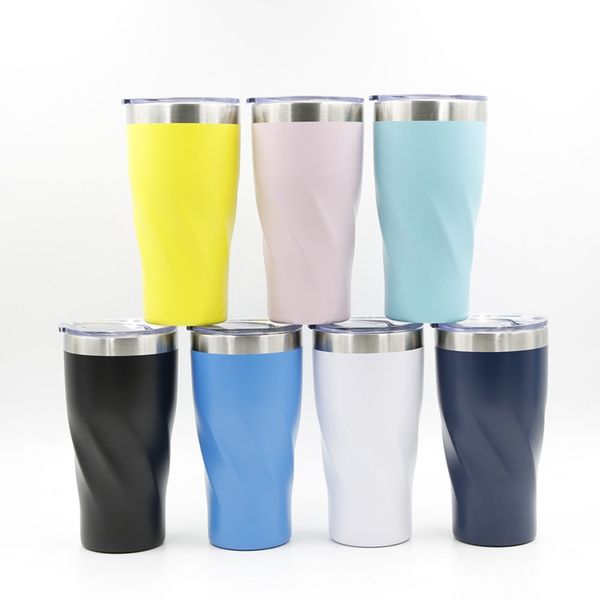 

tumbler 20oz stainless steel vacuum insulated travel mug with straw friendly lid double wall coffee cup kiss