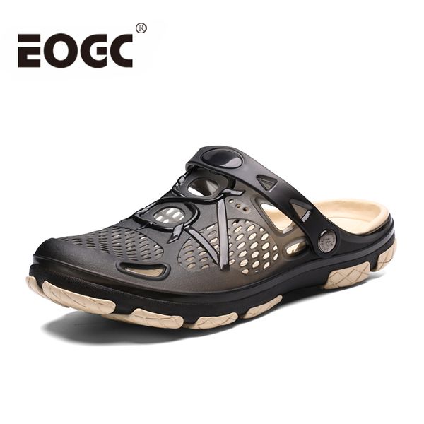 

summer men beach slippers fashion jelly shoes men beach sandals outdoor casual walking flip flops shoes, Blue;gray
