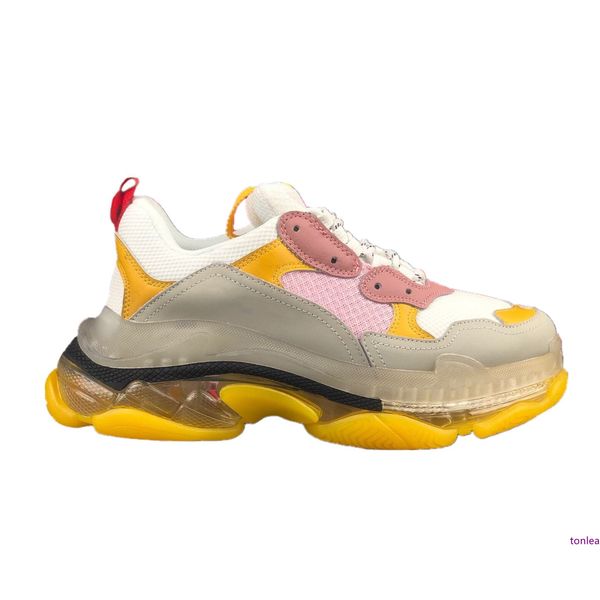 

тройная женщина мужчина желтых ботинок тренеров дизайнер кроссовки топ завод версия 2020 новый с