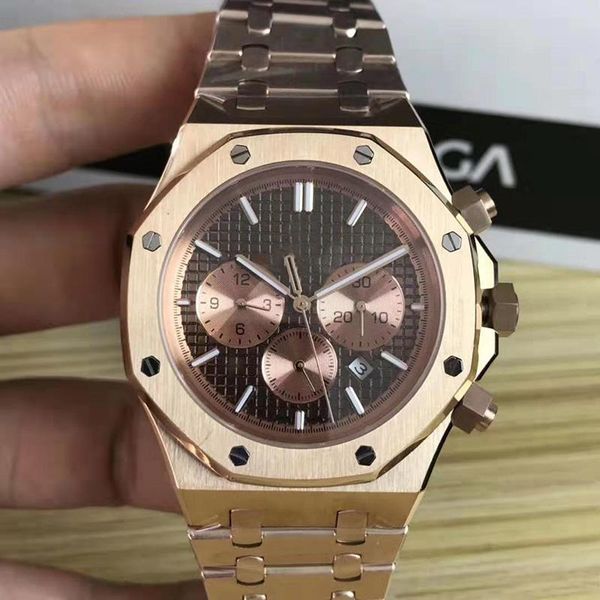 

new luxury movement watches mechanical watch diameter 41mm stainless steel watch case waterproof designer watch business christmas gif, Slivery;brown