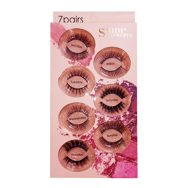 

shidishangpin new 7 pairs false eyelashes natural long 3d mink eyelashes wispy mink lashes makeup thick cilios fake eyelash extensions