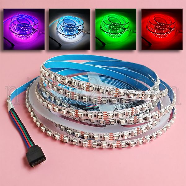 

super bright 12v 3535 smd rgb led flexible strip light tape ribbon 5m 600leds non waterproof 120leds/m multiple color changing 8mm width