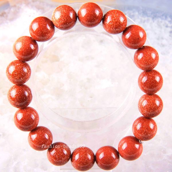 

stretch bracelet 6 8 10 12mm round beads natural stone golden sandstone bangle for men women jewelry gift ing, Black