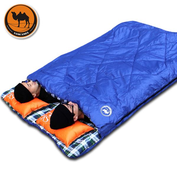 

outdoor camping sleeping bag envelope pattern couple lover travel warm weather use can split into two sleeping bags