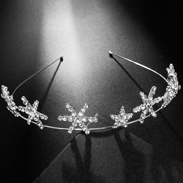 

woodqiqi 2019 stars accessories for women wedding hair decoration headband headdress crown bride hair piece, Golden;white