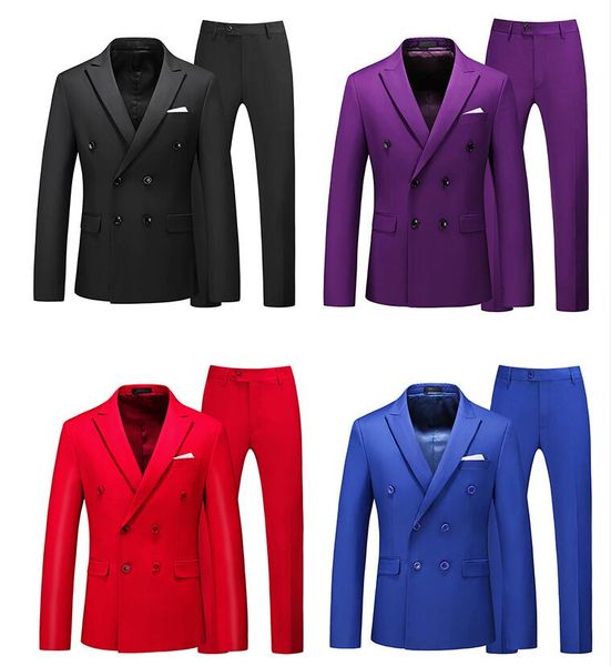 

высокое качество !!! совершенно новый мужской костюм плед из двух частей костюма + брюки свадьбы фотостудии мужской костюм платье синего ора, White;black