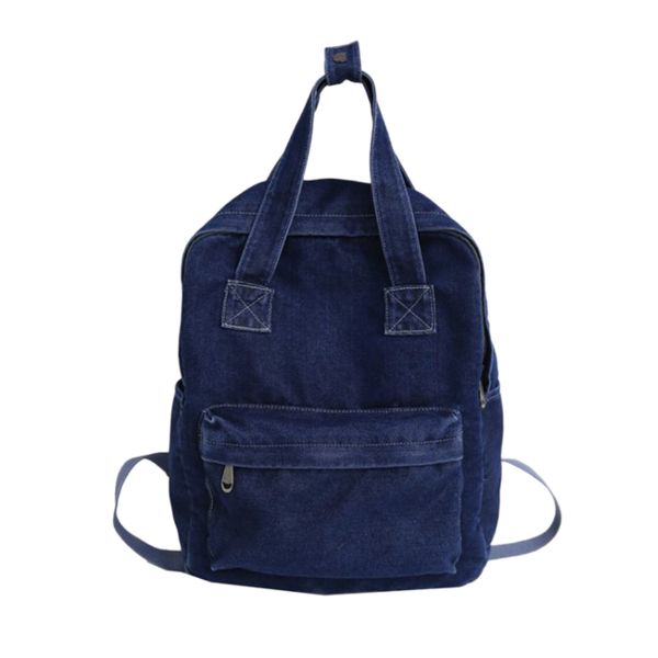 

denim bag backpack men and women large capacity backpack travel bag clutch school