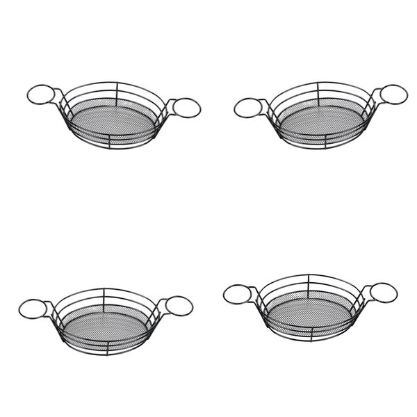 

4x сталь картофель фри порция корзина овальной для chips рыба булочки партии