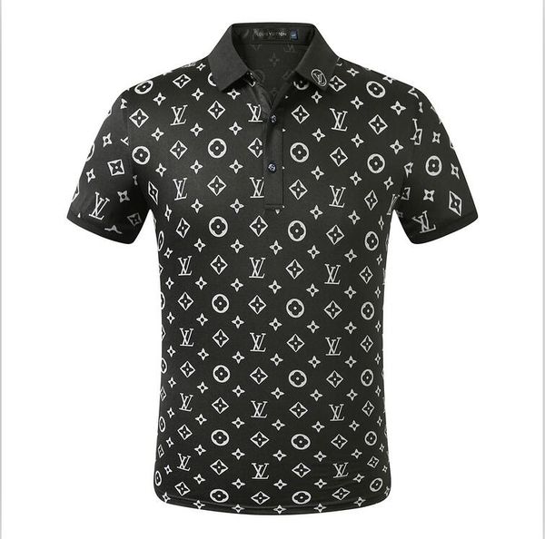 

5 colors to choose men's shirts t-shirt in summer men luxury designer brand 1v lv t-shirt 1v embroidery, White;black