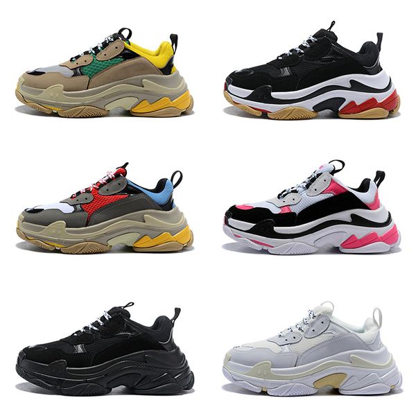 

2019 fashion paris 17fw triple-s sneaker тройной повседневная обувь папа для мужских женщин бежевого черного ceahp спорт дизайнер размер обу, White;red