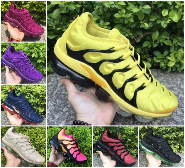 

2020 air vapores plus tn rainbow running sports shoes triple university red black volt metallic gold obsidian tropical twist womens sneakers