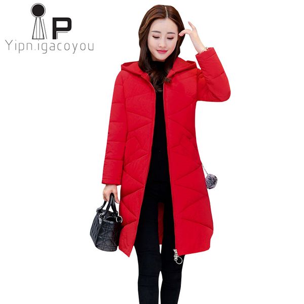

harajuku black down jacket elegant women coats plus size winter warm hooded jacket korean wadded red female outerwear 4xl