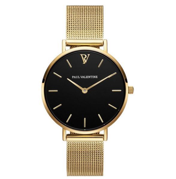 

2020 paul valentine watches for lady brand luxury stainless steel analog quartz watch men casual sport clock women watch montre homme, Slivery;brown