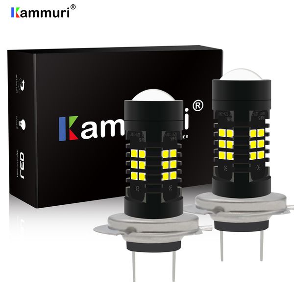 

kammuri h7 led bulb super bright 12smd car led fog lights lamp cars daytime running lights drl 12v auto lamp white amber red