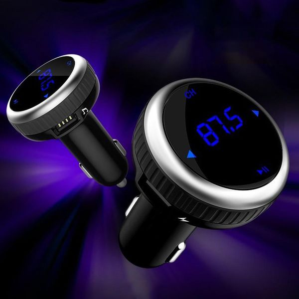 

car charger car mp3 bluetooth fm transmitter handsbluetooth kit modulator carkit dual usb led display u disk