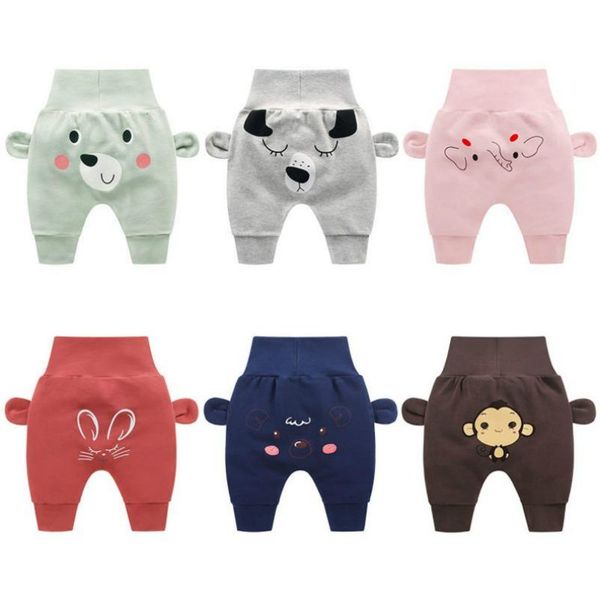 

wholesale casual toddler bottoms pants infant cartoon harem pants baby boy baby girl animal trousers 3 color 95% cotton, Blue