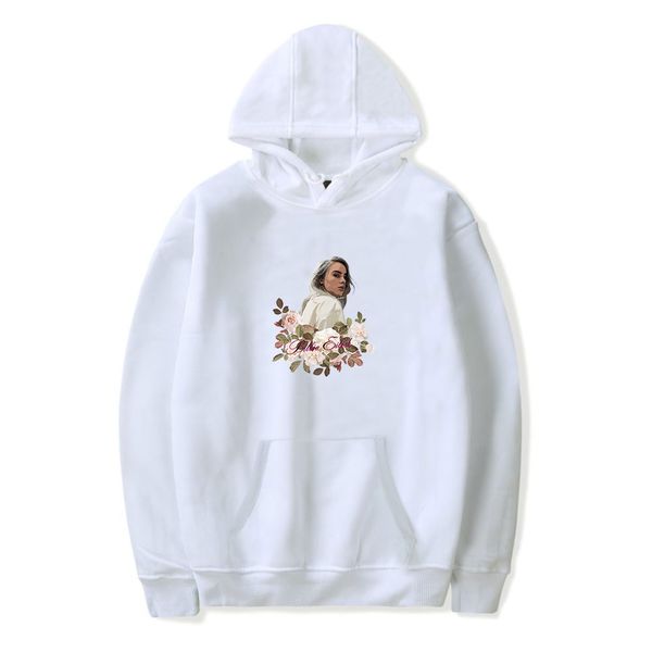 

white billie eilish hoodies women men fashion cotton hip hop harajuku pullovers billie eilish hoodies sweatshirt casual, Black
