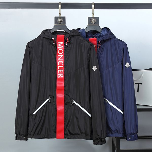 

italy new fashion designers men's jacket with letter print jacket windbreaker hooded hoodie long sleeve brand men's clothing, Black;brown