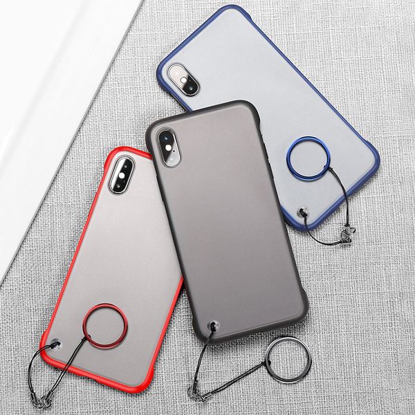 

ультратонкий бескаркасный с пальцевым кольцом чехол для телефона iphone se 2020 11 pro max x xr xs xs max 6 6s 7 8 plus прозрачная матовая ж