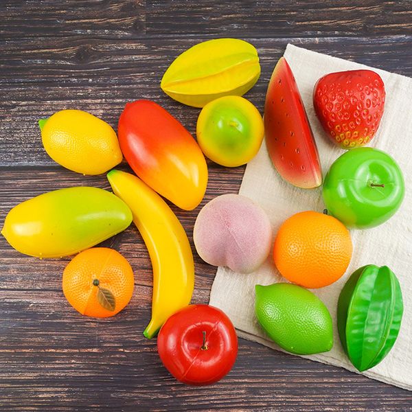 

different artificial fruit plastic decorative faux fake fruit home props decor