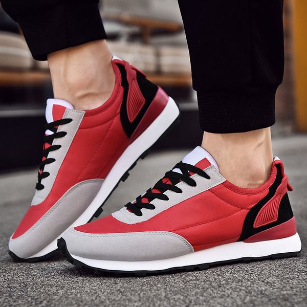 

2020 summer new casual sneakers men shoes lace-up mesh male shoes breathable comfortable fashion flat men tide non-slip, Black