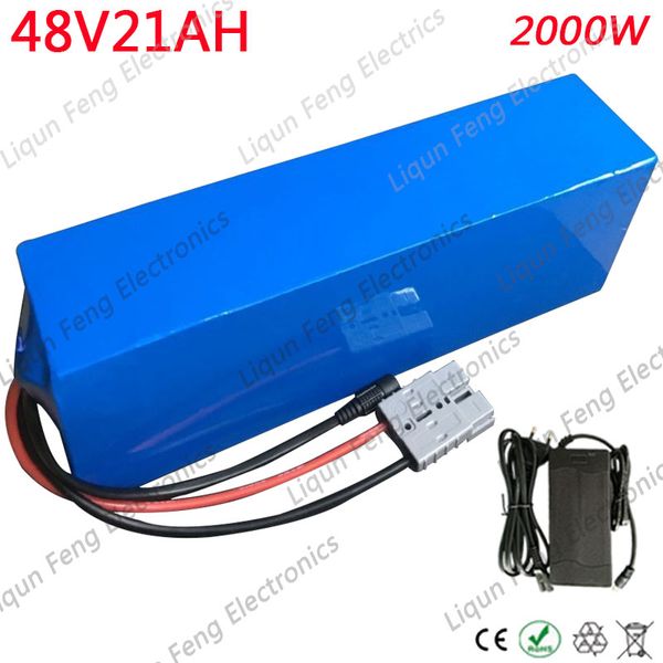 

48v e-bike battery pack 48v 20ah scooter battery 48v 20ah electric bicycle lithium battery for 1000w 2000w motor duty with 3a charger