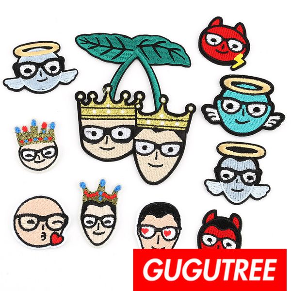 

gugutree iron on embroidery patches badge patch applique patch for coat,t-shirt,hat,bags,sweater,backpack sp-416, Black
