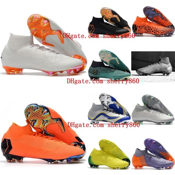 

mens soccer cleats mercurial superfly vi 360 elite ronaldo fg soccer shoes chaussures de football boots high ankle cheap