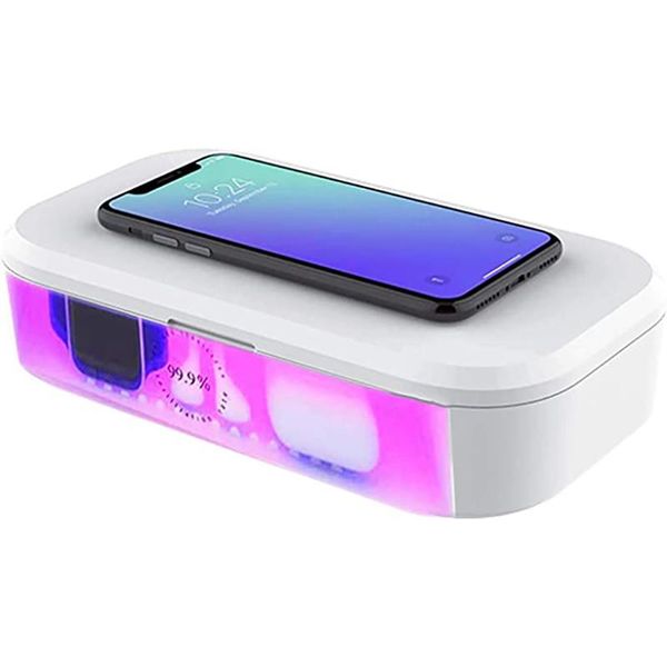 

wireless charger uv sterilizer mobile phone sterilization box 10w qi fast charging disinfection box for samsung galaxy s20 xyfze