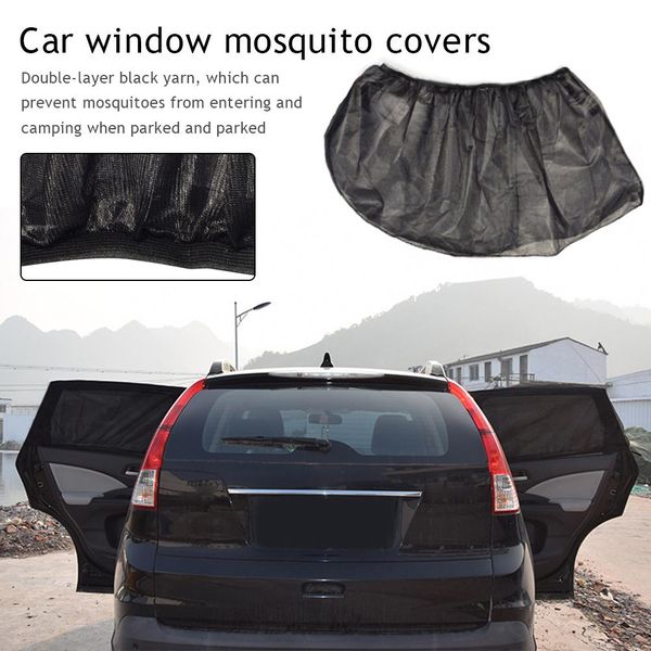 

2pcs car side window sunshade car anti - mosquito curtain gauze camping self driving equipment mosquito cover side sunshade
