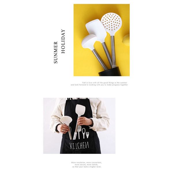 

kitchen serving utensil set stainless steel metal handle cooking tools cooking utensils kitchenware other kitchen dining bar